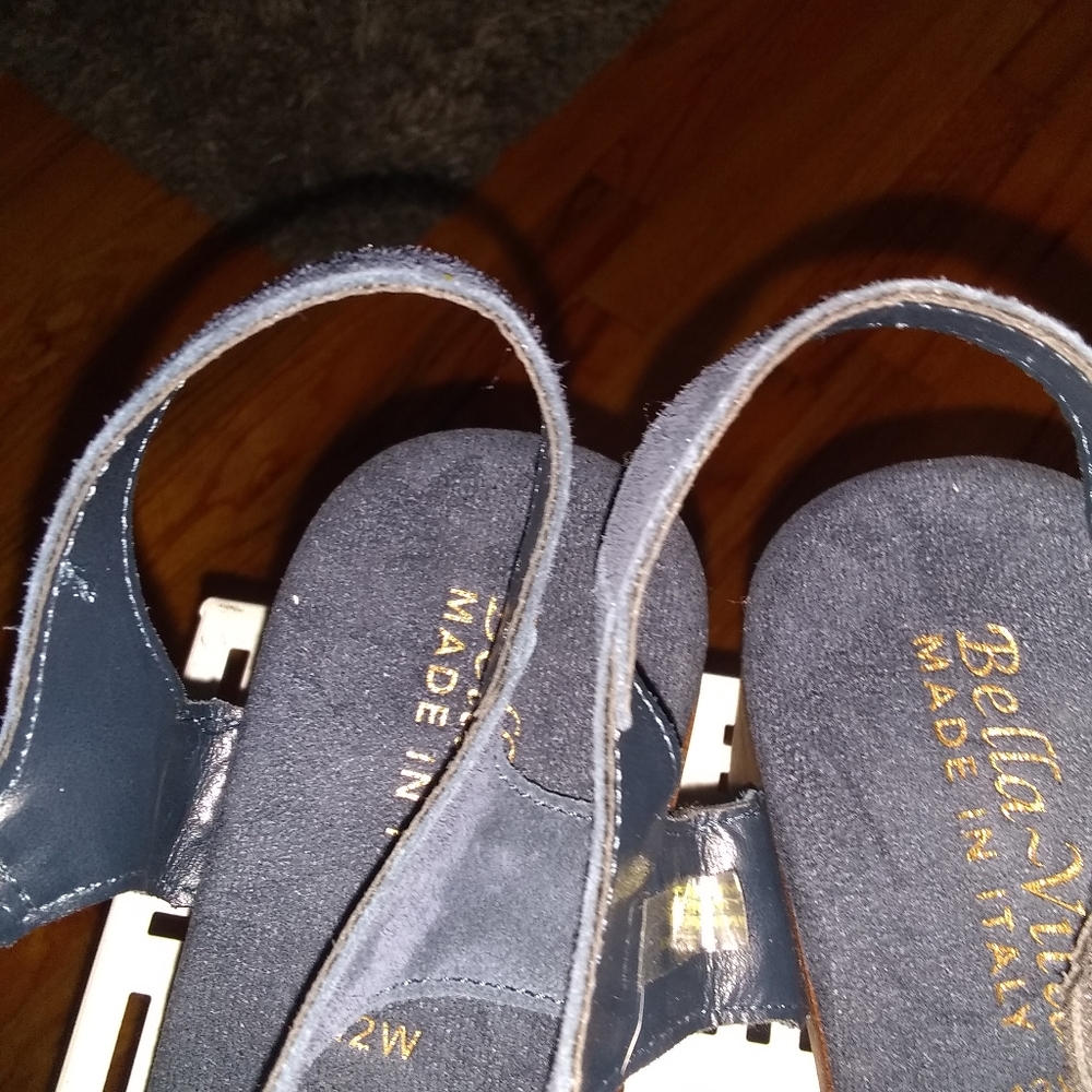 Van-Italy sandal by Bella Vita. Size 12W blue suede leather OBO - Picture 8 of 8